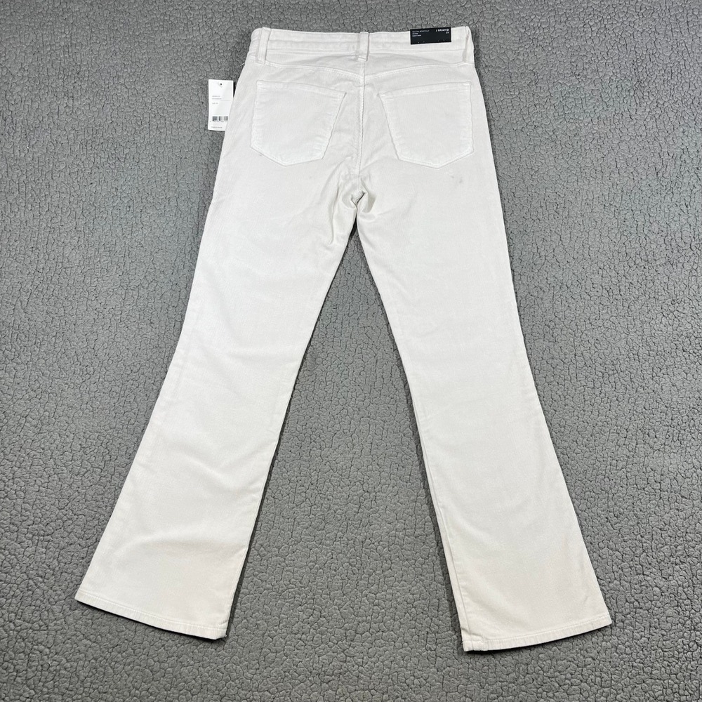 J Brand Selena Bootcut Corduroy Pants Moonbeam White Mid Rise Crop - Picture 4 of 16